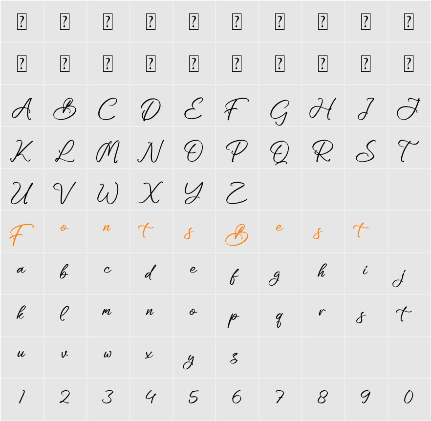 Bonestay Character Map