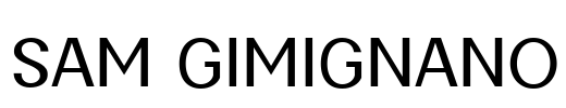 SAM GIMIGNANO Font Image