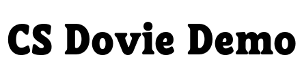 CS Dovie Demo Font Image