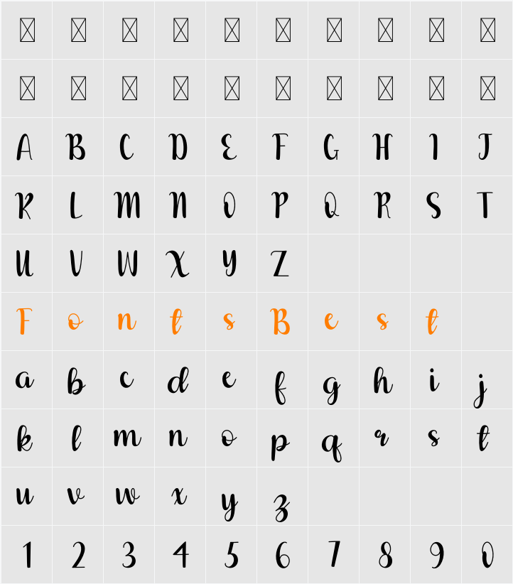 Marble Character Map