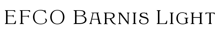 EFCO Barnis Light Font Image