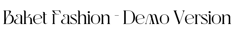 Baket Fashion - Demo Version Font Image