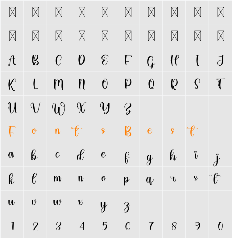 Uniform Character Map