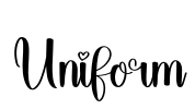 Uniform Font Image