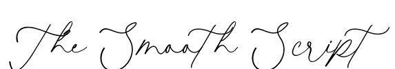 The Smooth Script Font Image