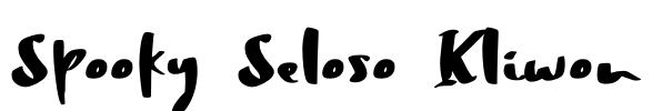 Spooky Seloso Kliwon Font Image