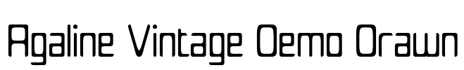 Agaline Vintage Demo Drawn Font Image