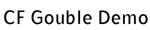 CF Gouble Demo Font Image