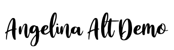 Angelina Alt Demo Font Image