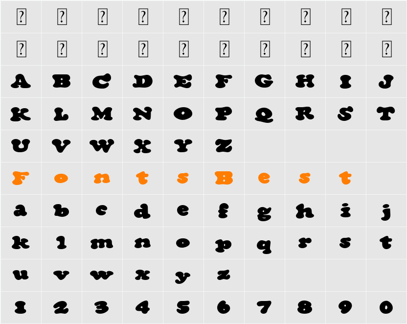 The Cream Shop Character Map