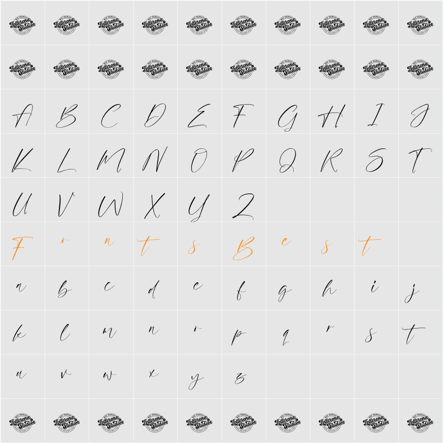 Mostlight Stockholm DEMO VERSIO Character Map