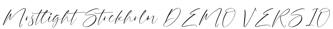Mostlight Stockholm DEMO VERSIO Font Image