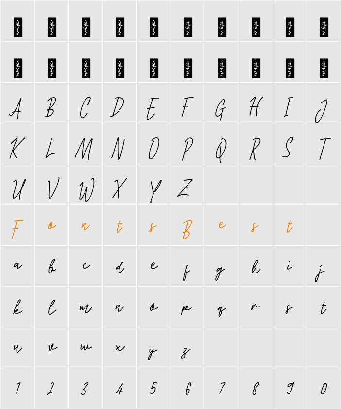 L Lanjut Maneh Character Map