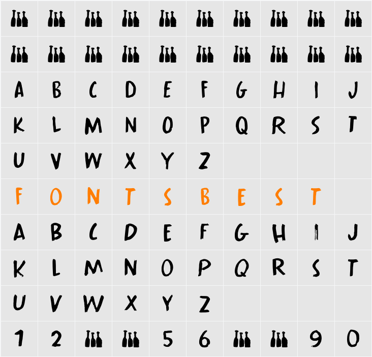 Bouteilles DEMO Character Map