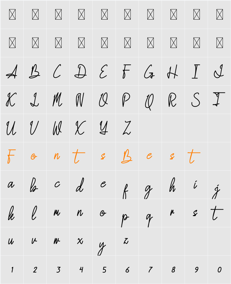 Allendale Character Map