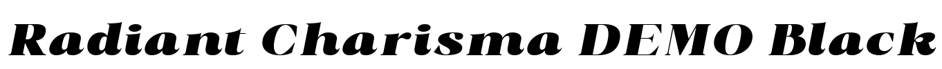 Radiant Charisma DEMO Black Font Image