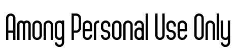 Among Personal Use Only Font Image