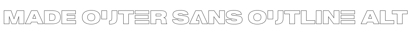 MADE Outer Sans Outline Alt Font Image