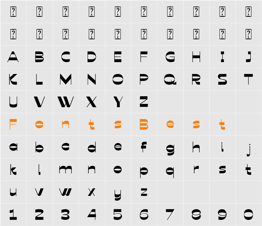 Thomeo Character Map