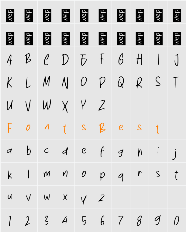 L Leamega Character Map