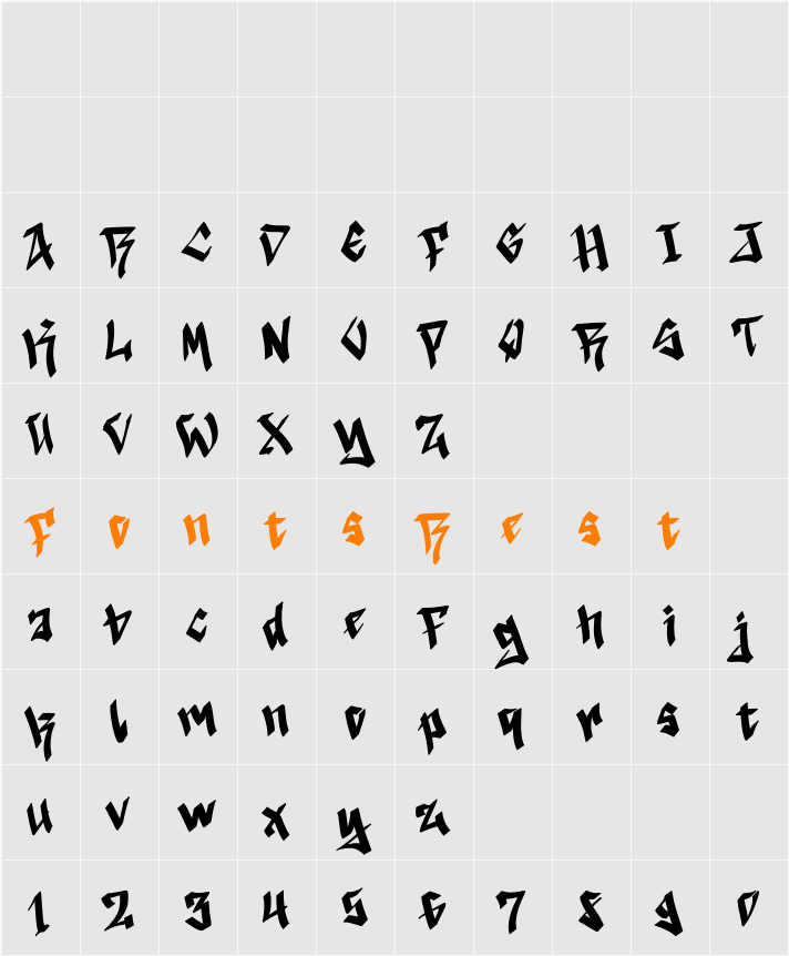 Black Town Demo Character Map