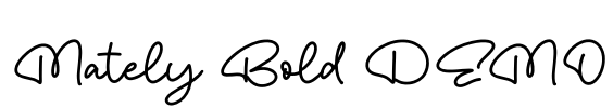 Mately Bold DEMO Font Image