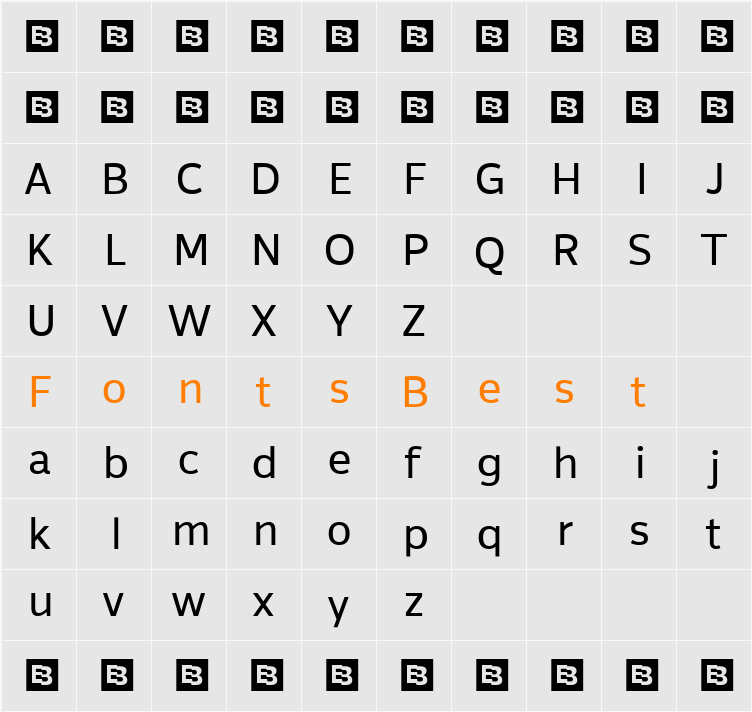 Altersan Character Map