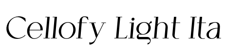 Cellofy Light Ita Font Image