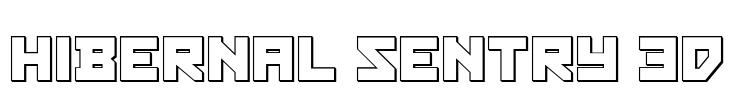 Hibernal Sentry 3D Font Image