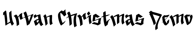Urban Christmas Demo Font Image