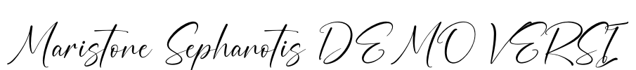 Maristone Sephanotis DEMO VERSI Font Image