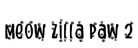 Meow Zilla Paw 2 Font Image