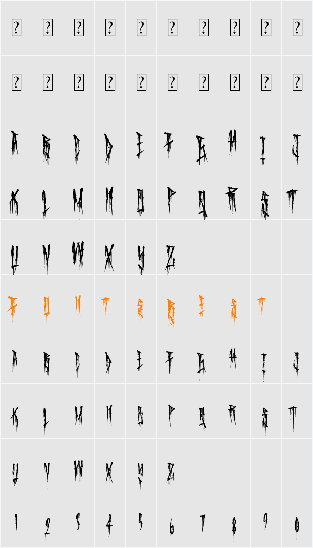 Hollow Death Character Map