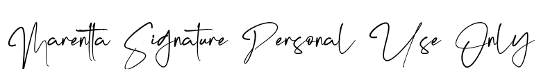 Marentta Signature Personal Use Only Font Image