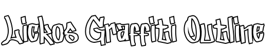 Lickos Graffiti Outline Font Image