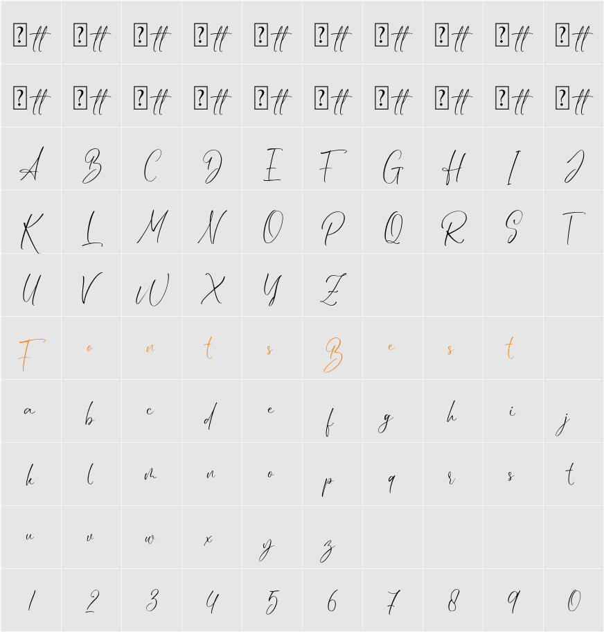 Alexandria Character Map