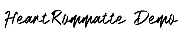 HeartRommatte Demo Font Image
