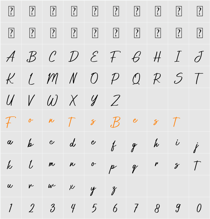 Luminance Character Map