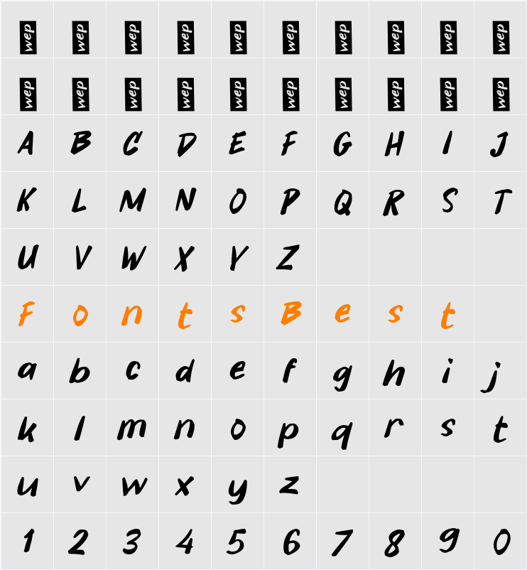 K Kemarin Character Map