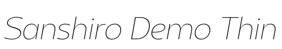 Sanshiro Demo Thin Font Image