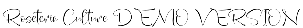Roseteria Culture DEMO VERSION Font Image