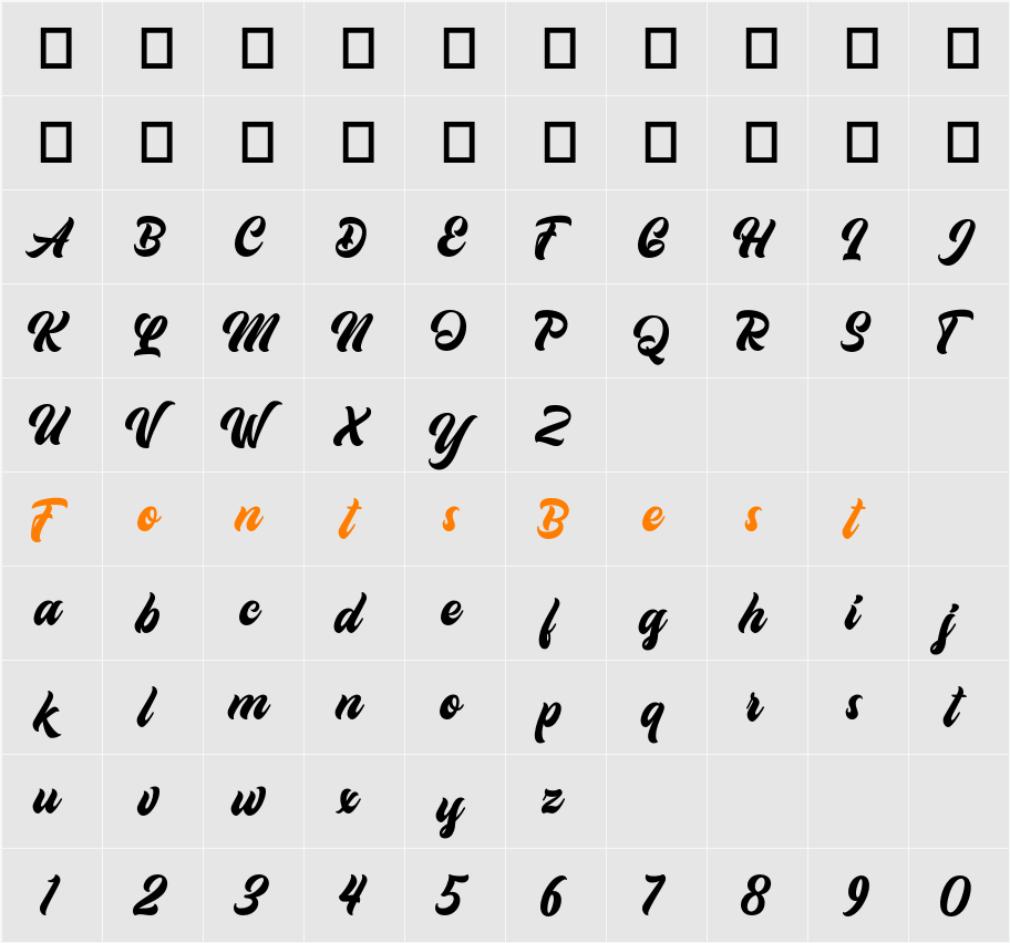 Phantek Character Map