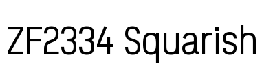 ZF2334 Squarish Font Image