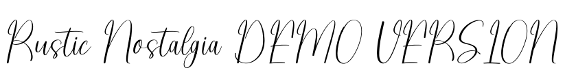 Rustic Nostalgia DEMO VERSION Font Image