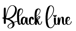 Black Line Font Image