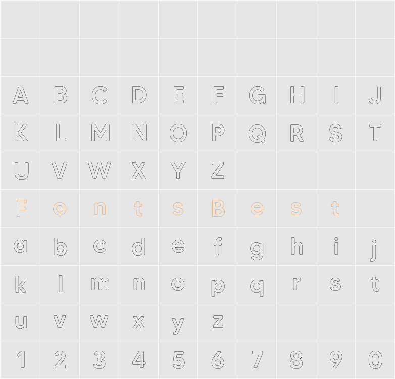 MADE Tommy Soft Outline Character Map
