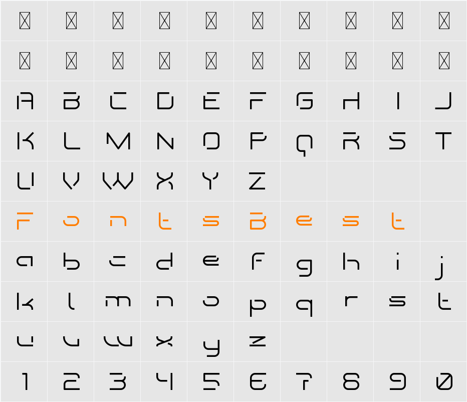 MIND CONTROL Character Map