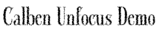 Calben Unfocus Demo Font Image