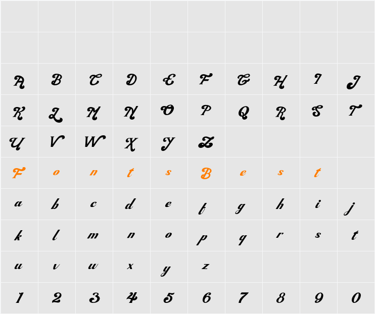 Retroverso Demo Character Map