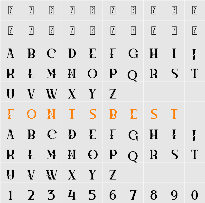 MEGPHIS Character Map